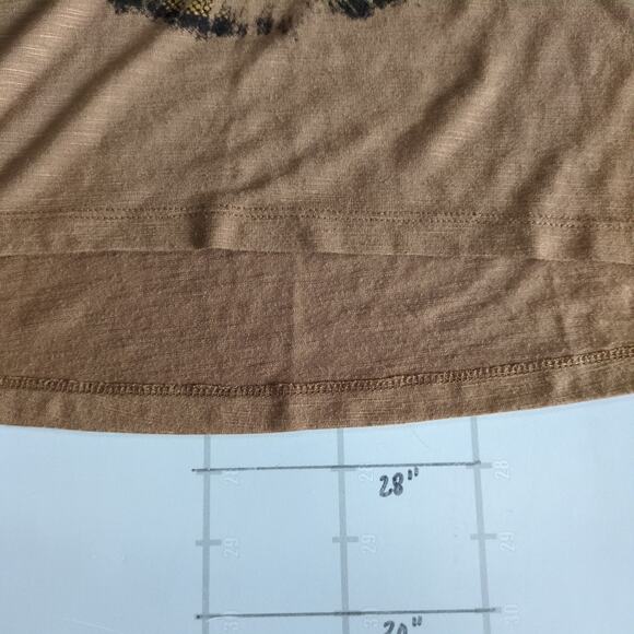 Madison & Berkeley Tiger Graphic Shirt Womens XL Brown Short Sleeve Y2K Retro - Picture 7 of 7